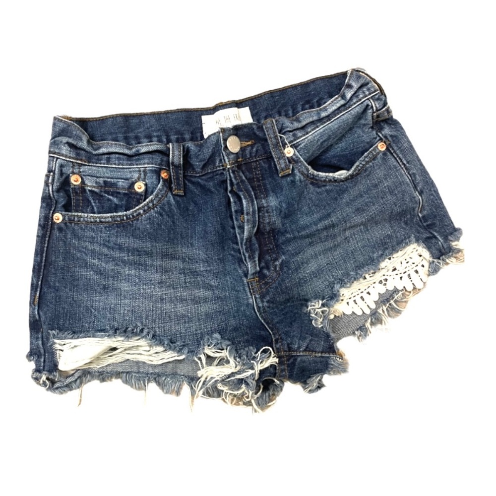 Free People We The Free high waist buttonfly jean shorts 26